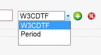 Sklop Date: izbor vrste datumskega atributa.