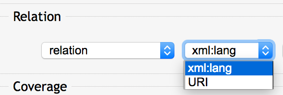 Izbor atributa relacije.