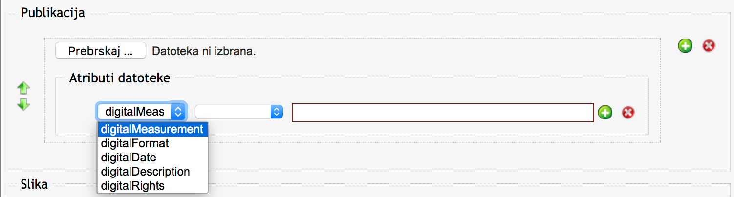 Metapodatki datotek (publikacij).